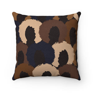 Afro Collage Faux Suede Pillow (4 sizes)