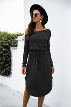 One shoulder Asymmetry Tie Waist Dress