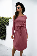 One shoulder Asymmetry Tie Waist Dress
