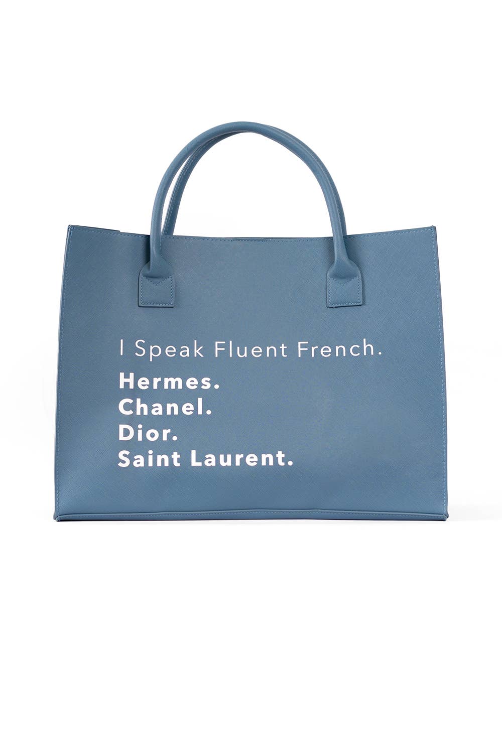 MODERN VEGAN TOTE - Fluent French (Denim Blue)