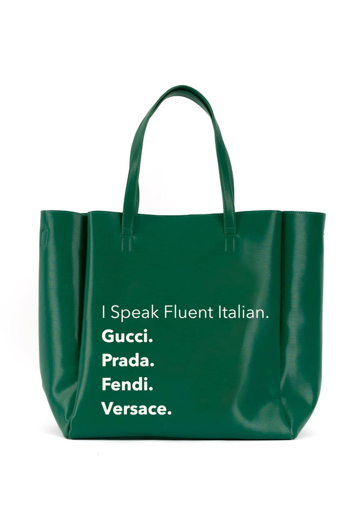 NEVER ENDING TOTE - FLUENT FRENCH (EMERALD)