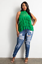 TIERED RUFFLE TOP (CURVE)